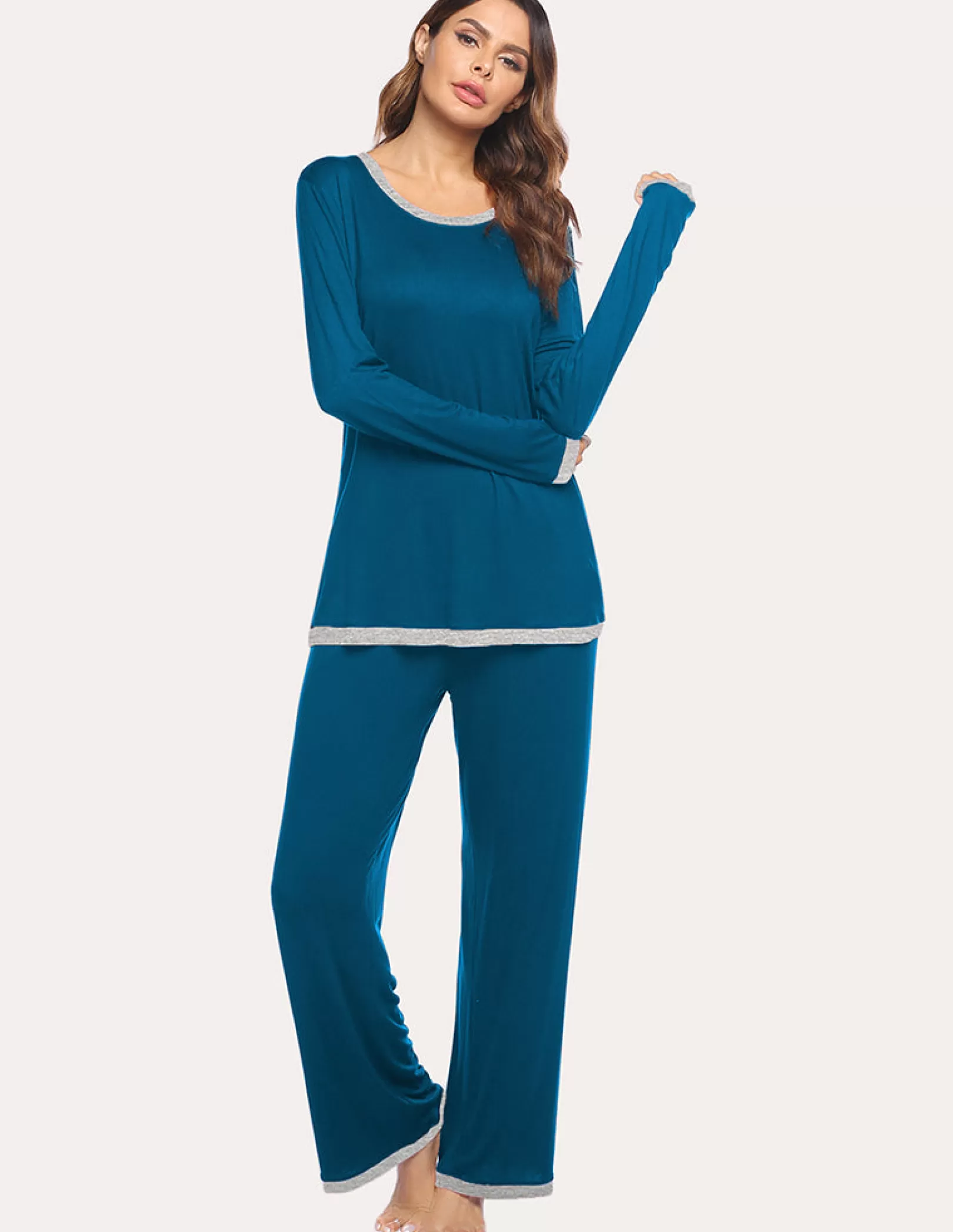 WOMEN Ekouaer 2 Piece Relaxed Pajama Set