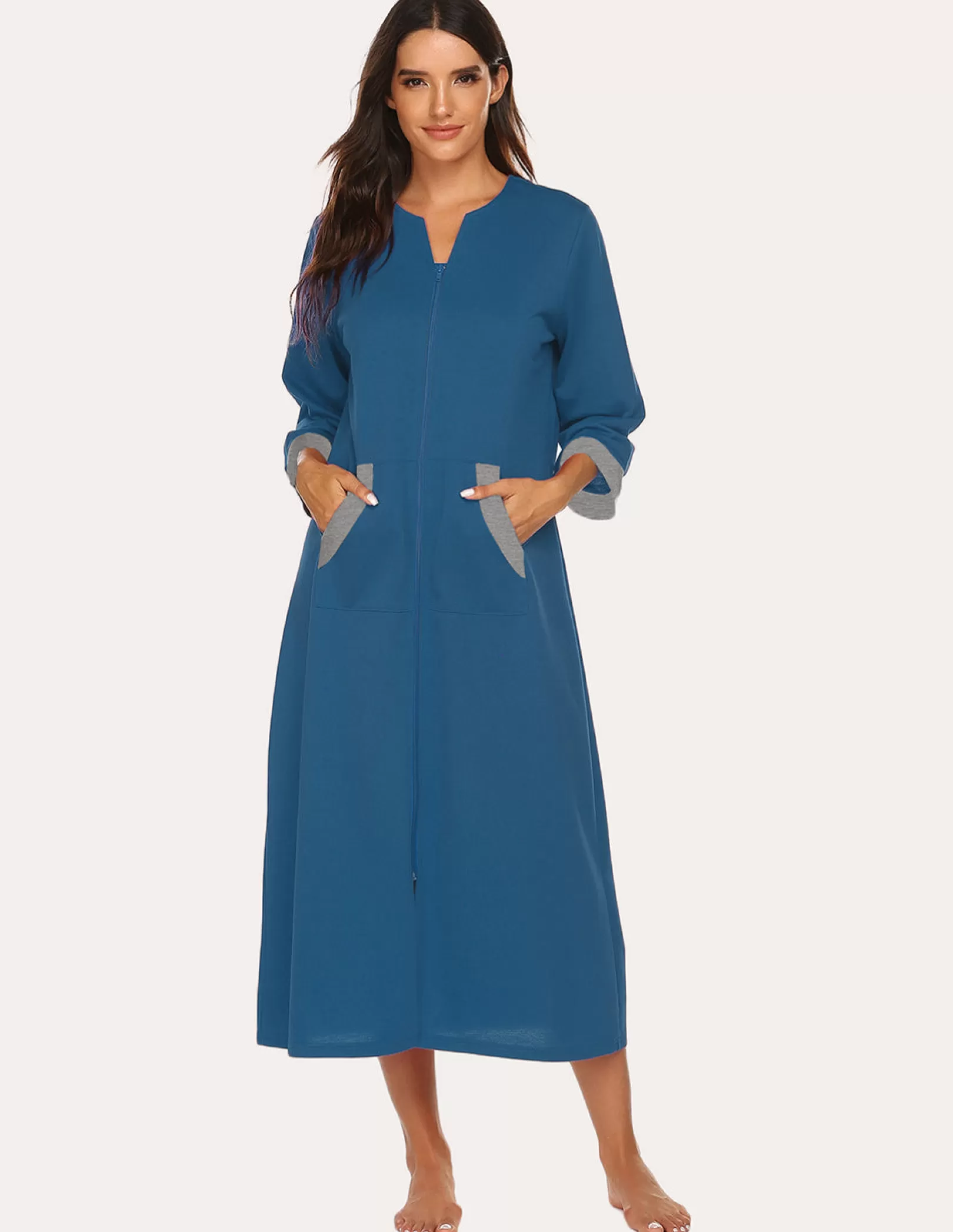 WOMEN Ekouaer 3/4 Sleeves Long Robe