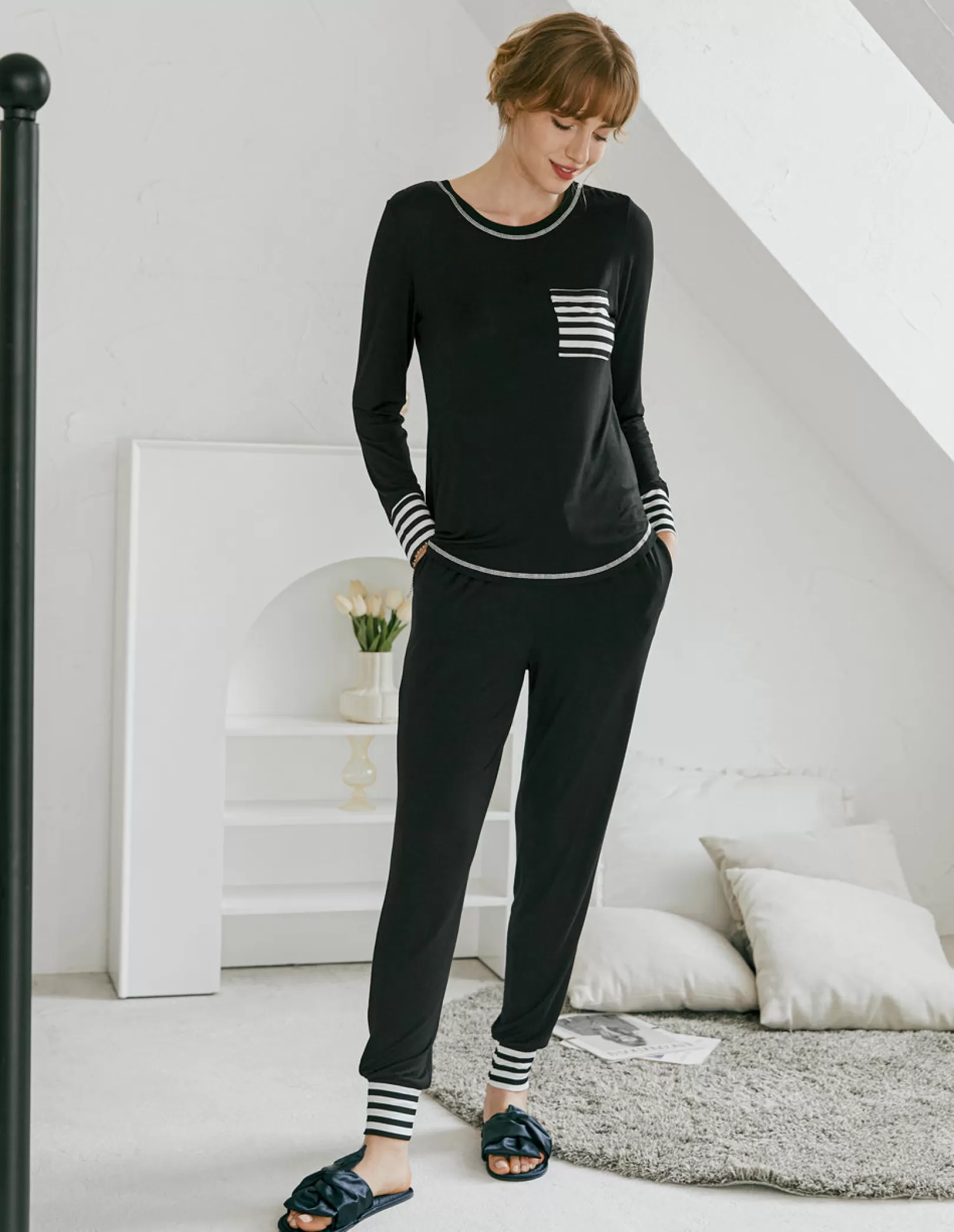 WOMEN Ekouaer Classic Pajamas Set