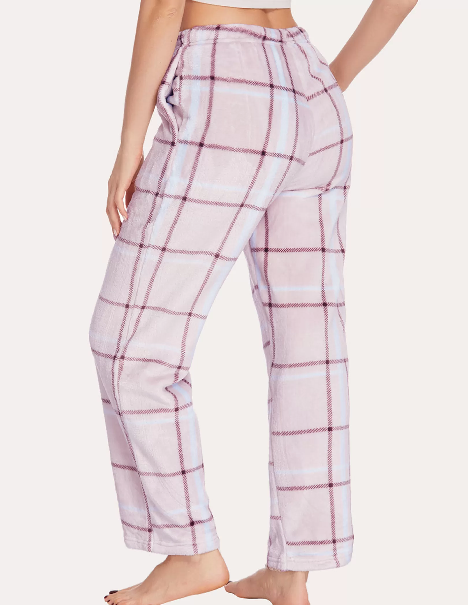 WOMEN Ekouaer Comfy Warm Polar Fleece Pajama Pant