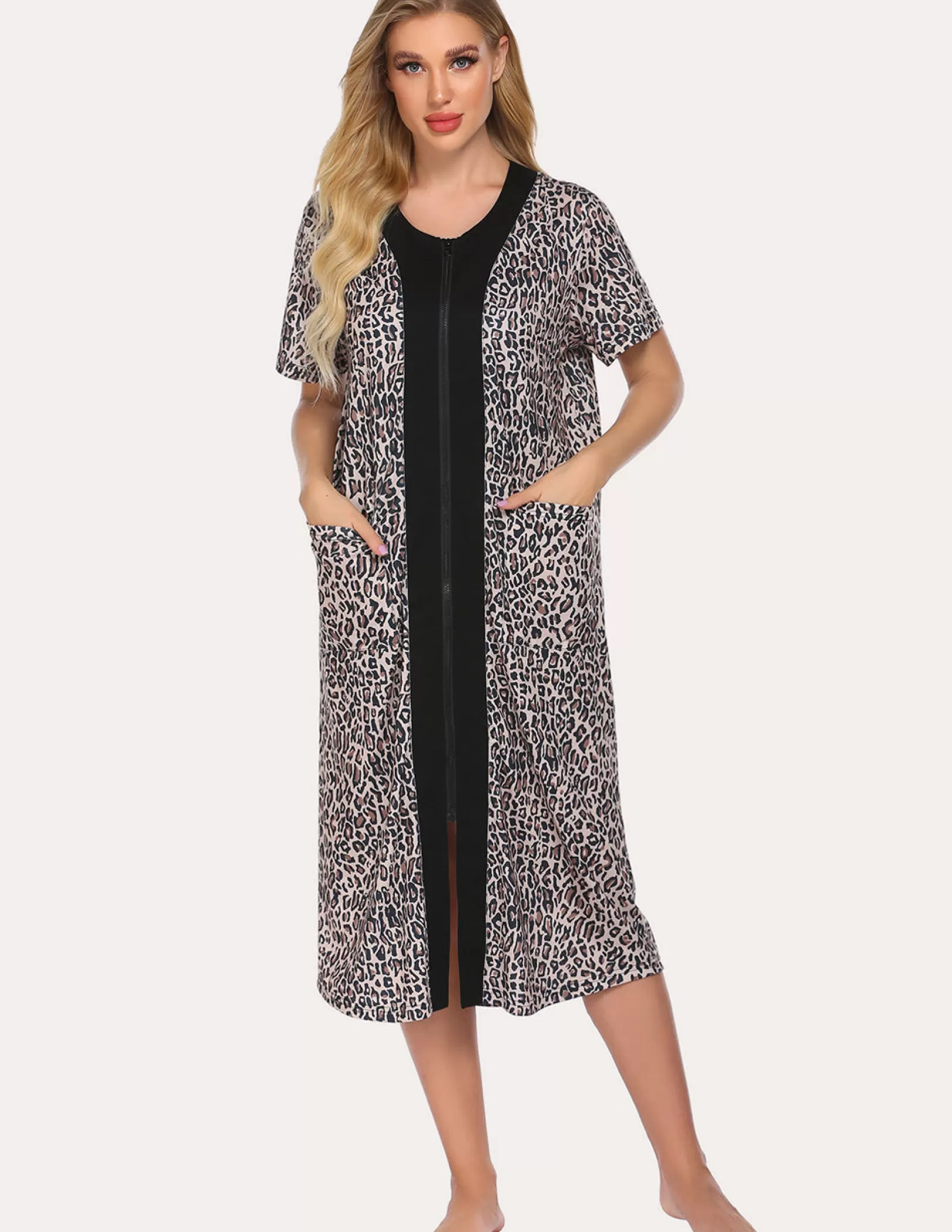 WOMEN Ekouaer Fashion Striped Nightdress