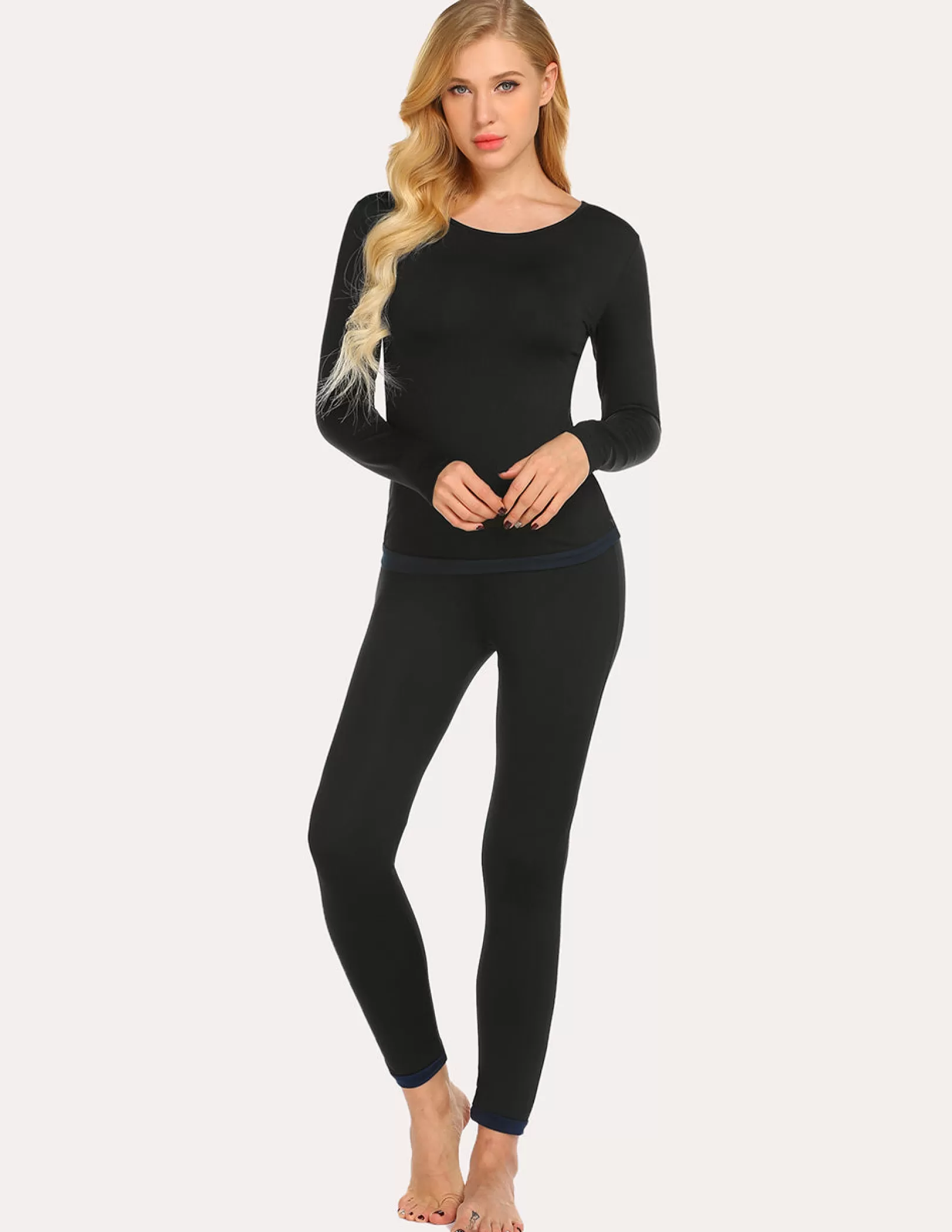 WOMEN Ekouaer Fleece Lined Winter Thermal Sleepwear