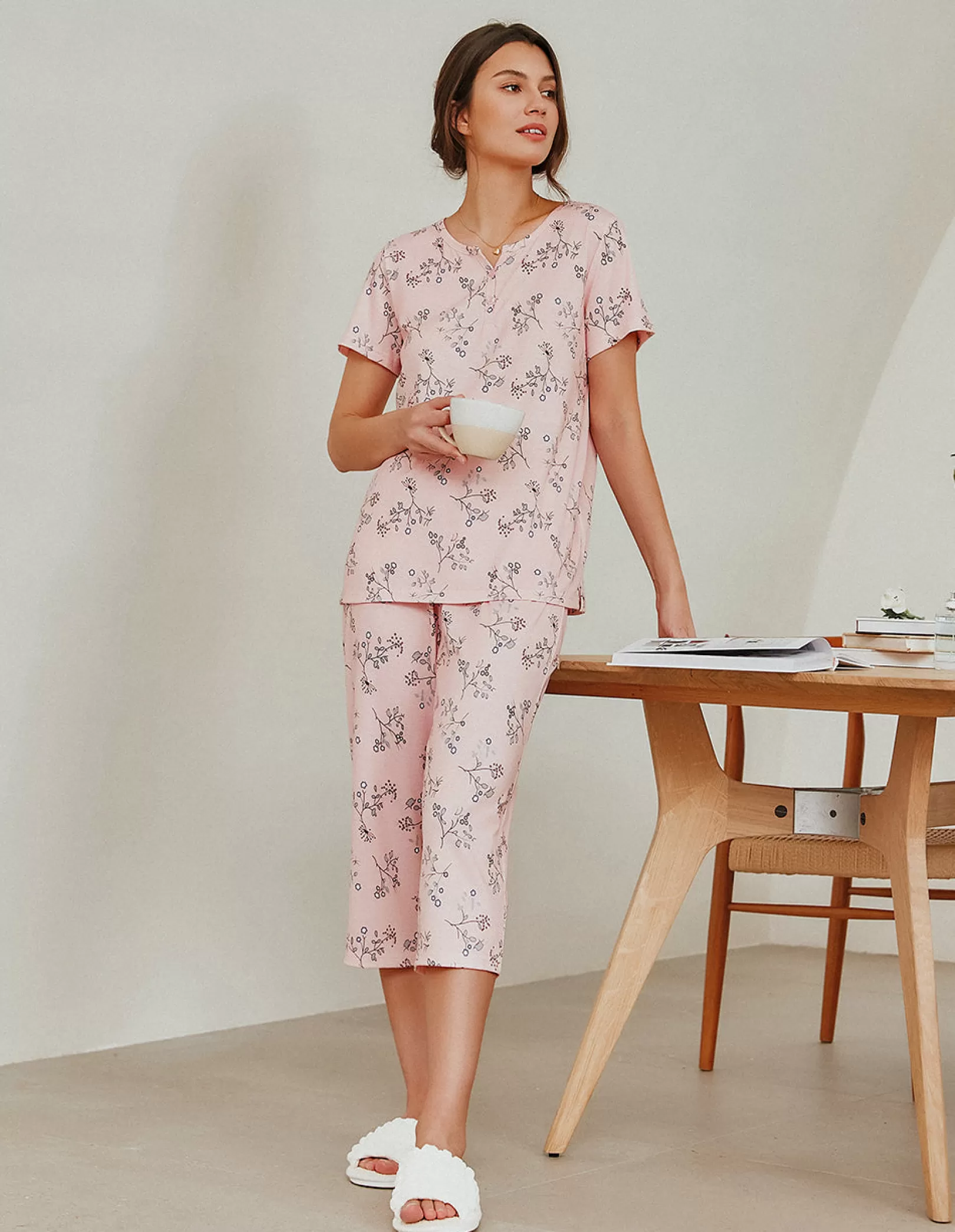 WOMEN Ekouaer Fun Print Pajamas Set