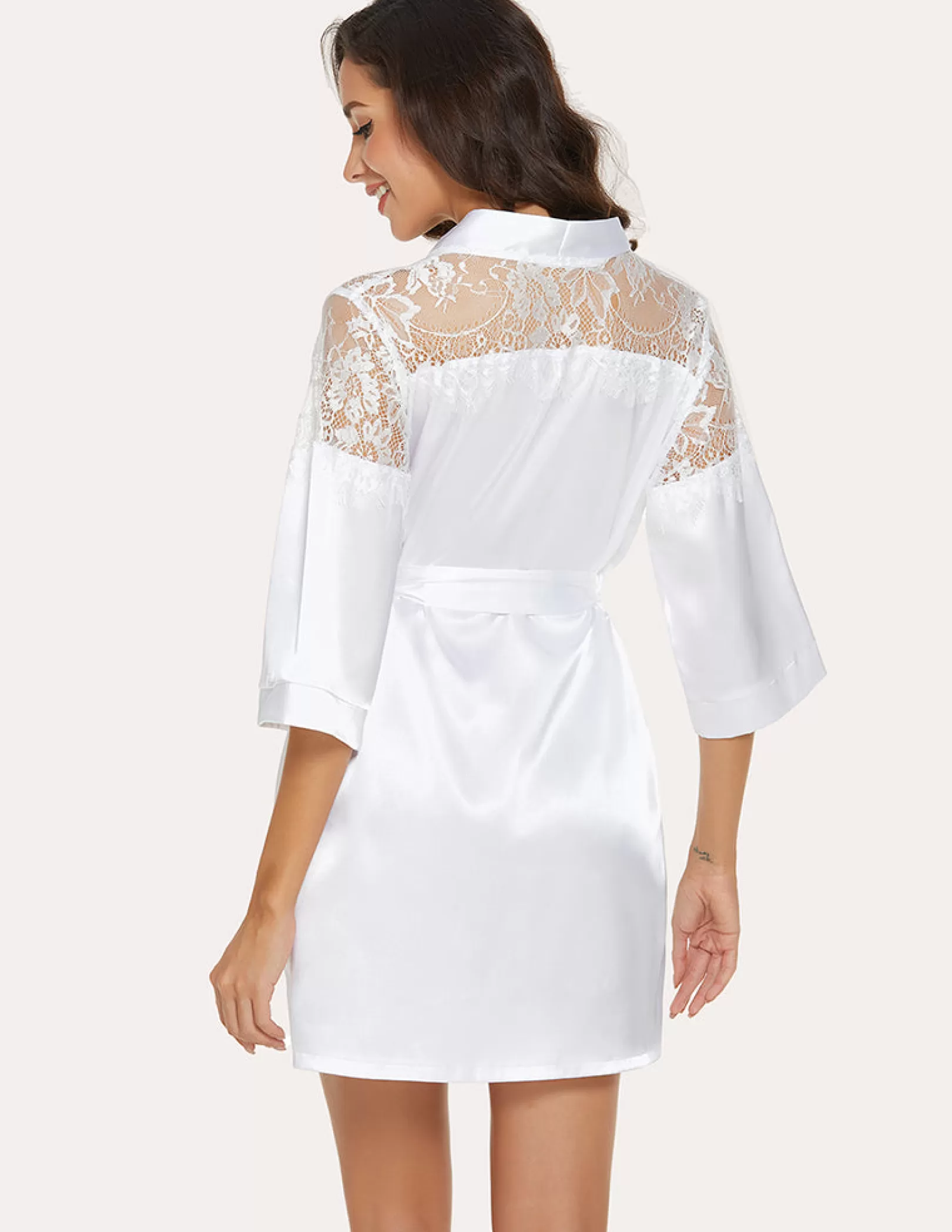 WOMEN Ekouaer Lace Kimono Robe