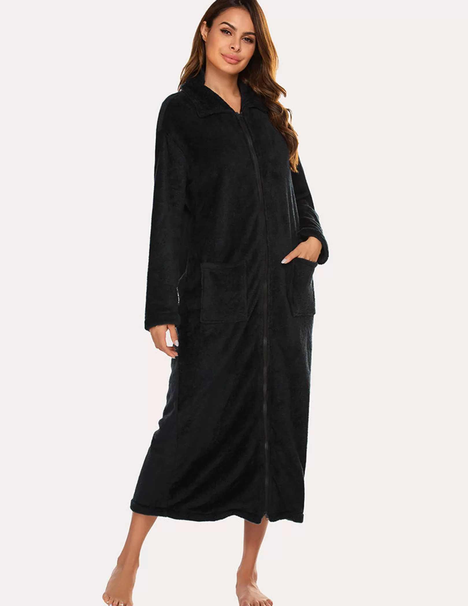 WOMEN Ekouaer Long Warm Fleece Robe