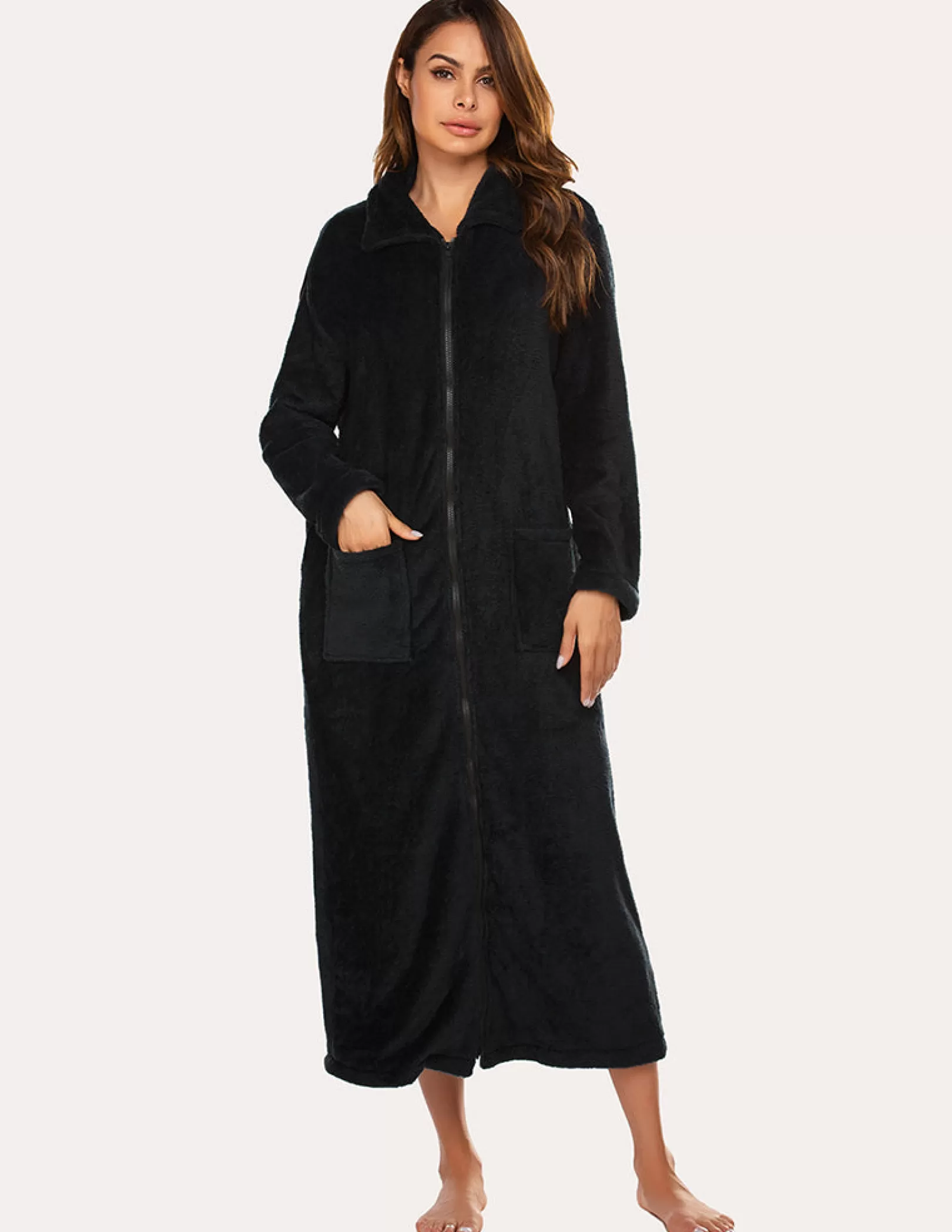 WOMEN Ekouaer Long Warm Fleece Robe