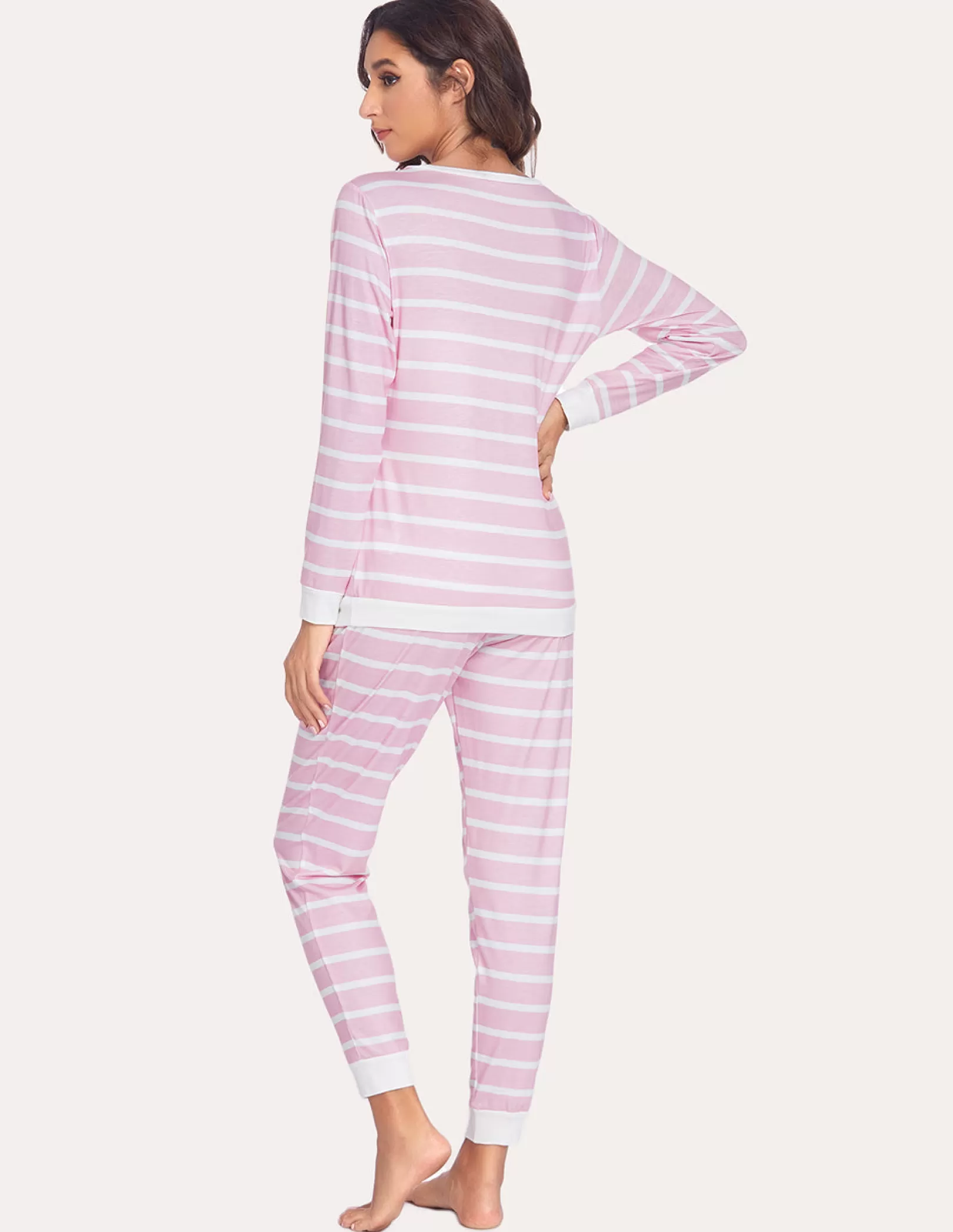 WOMEN Ekouaer Materntiy Nursing Pajamas Set