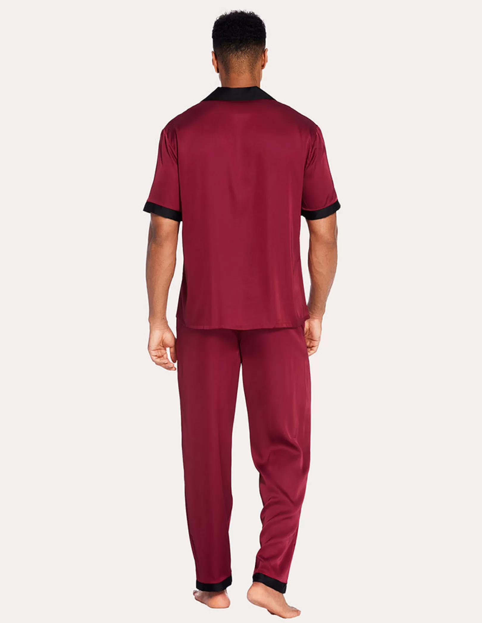 Men Ekouaer Men Classic Satin Pajamas Set