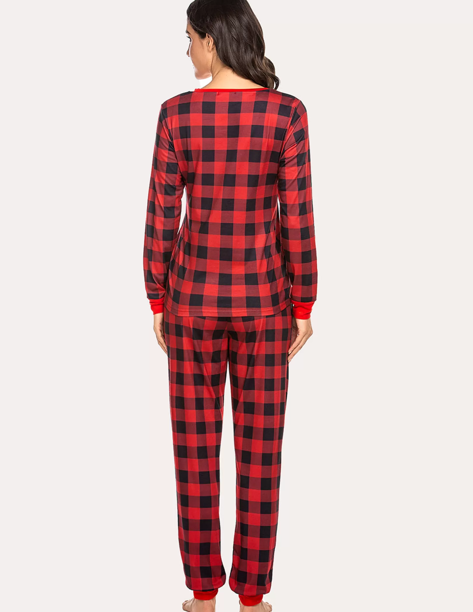 WOMEN Ekouaer Plaids Pajamas Set