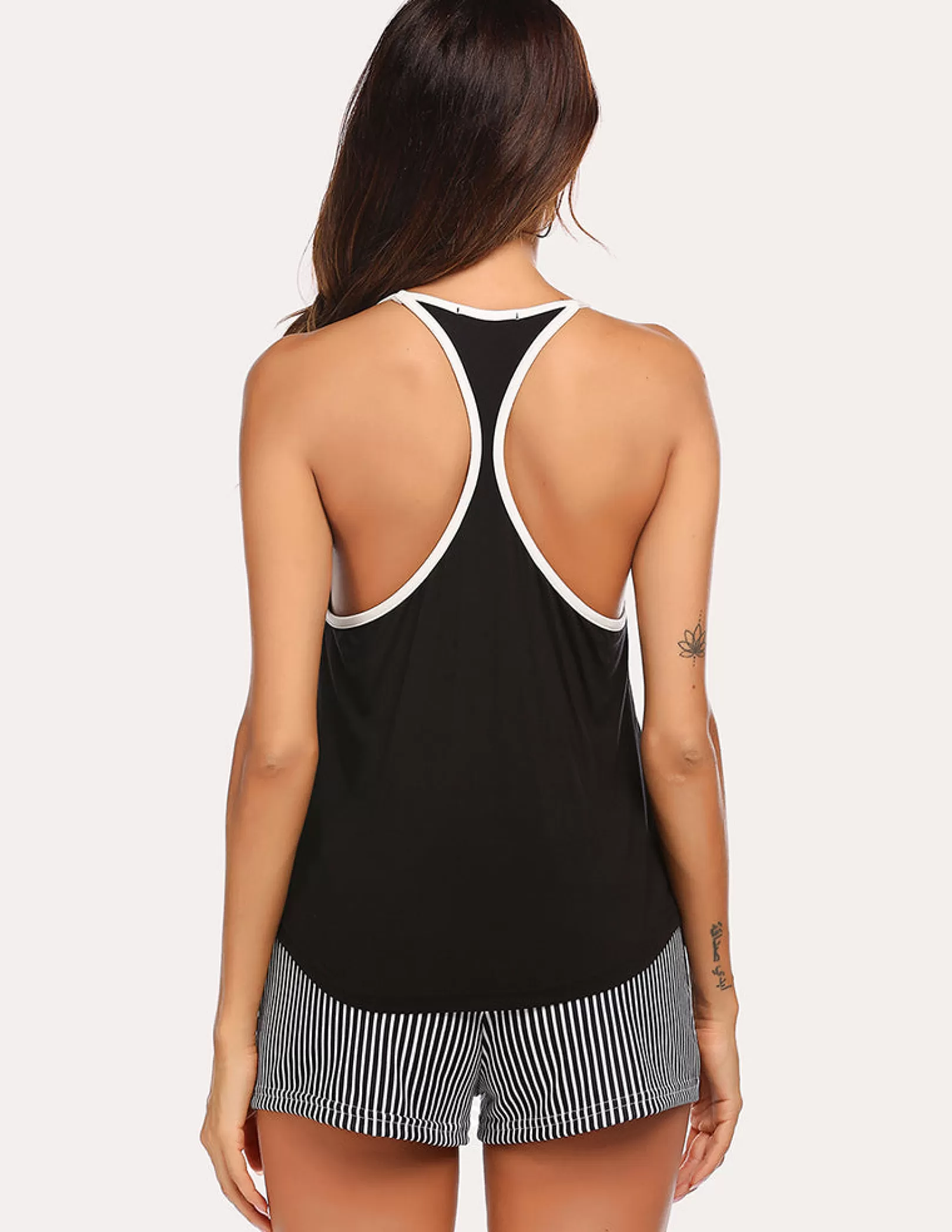 WOMEN Ekouaer Racerback Tank Top And Shorts Pajama Set