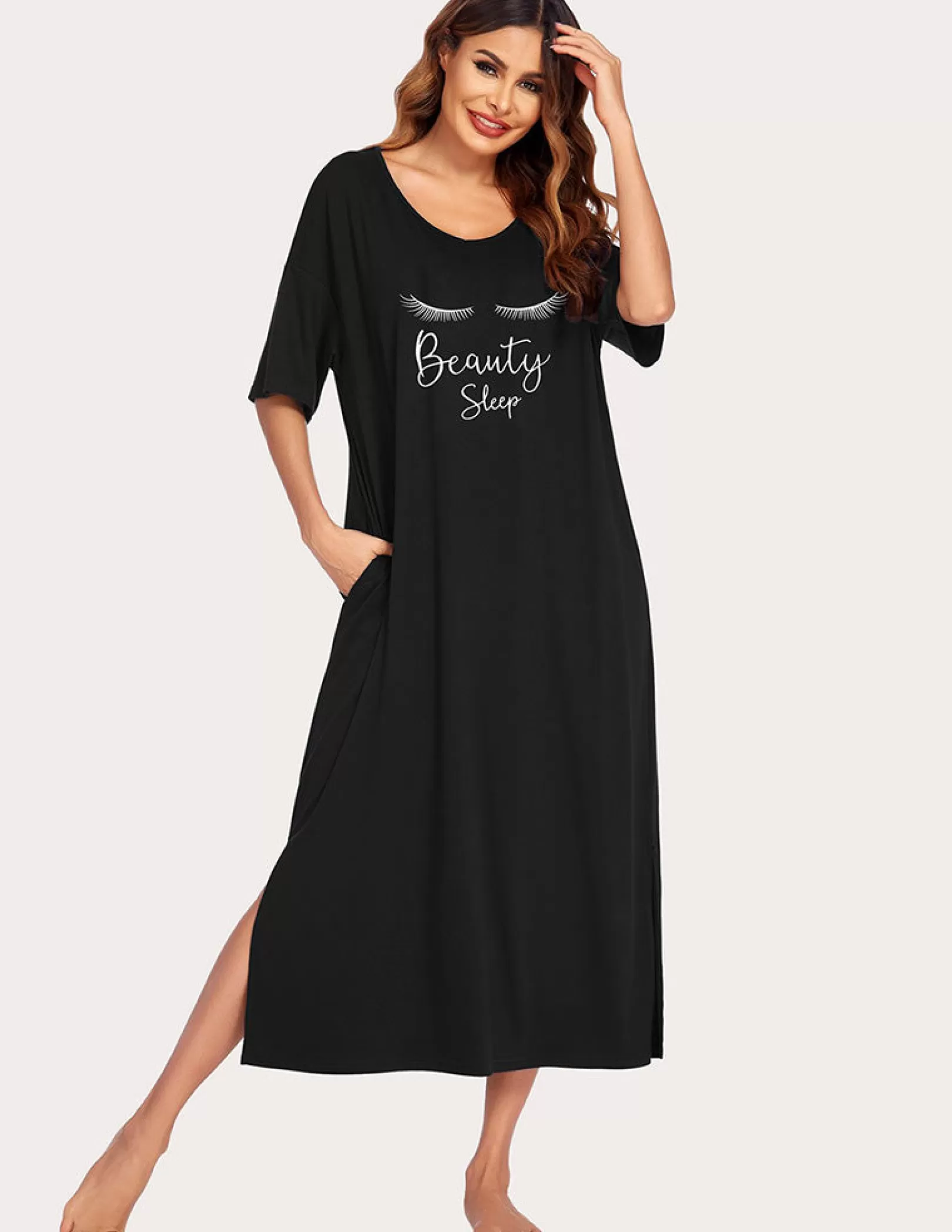 WOMEN Ekouaer Side Split House Dress