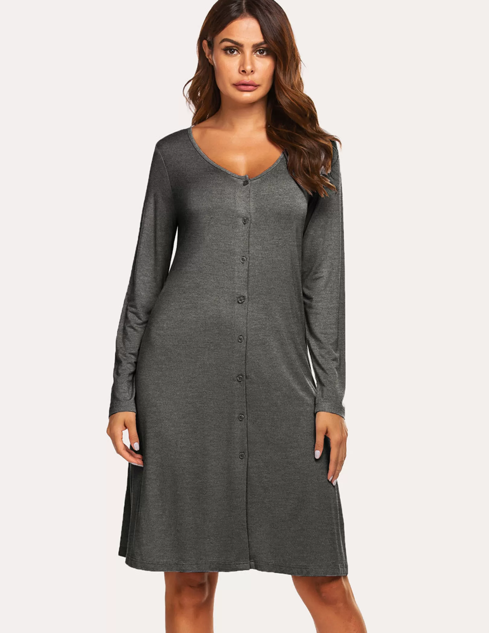 WOMEN Ekouaer Single Breasted Nightdress