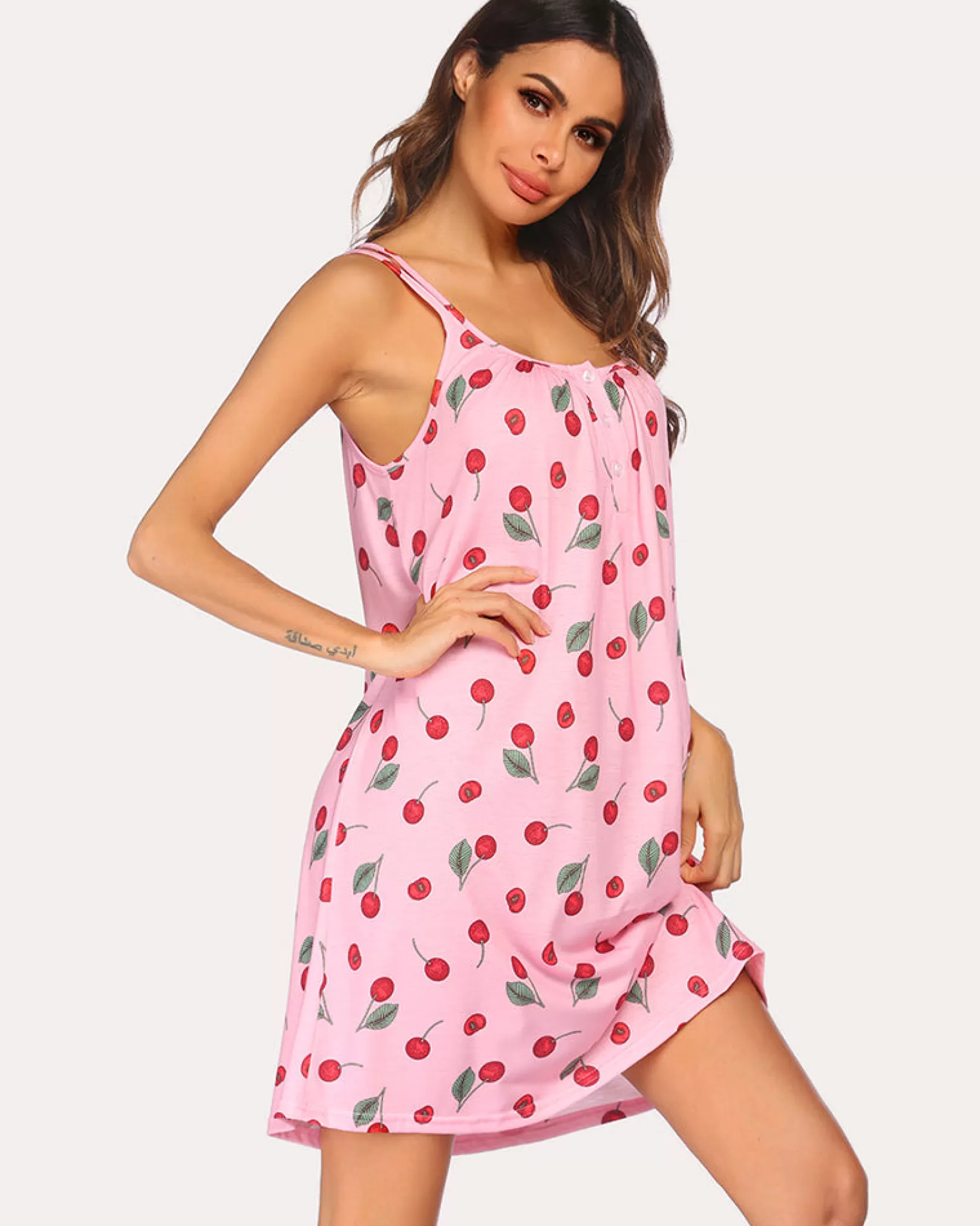 WOMEN Ekouaer Sleepwear Nightgown Slip Night Dress Print Pajama Dress