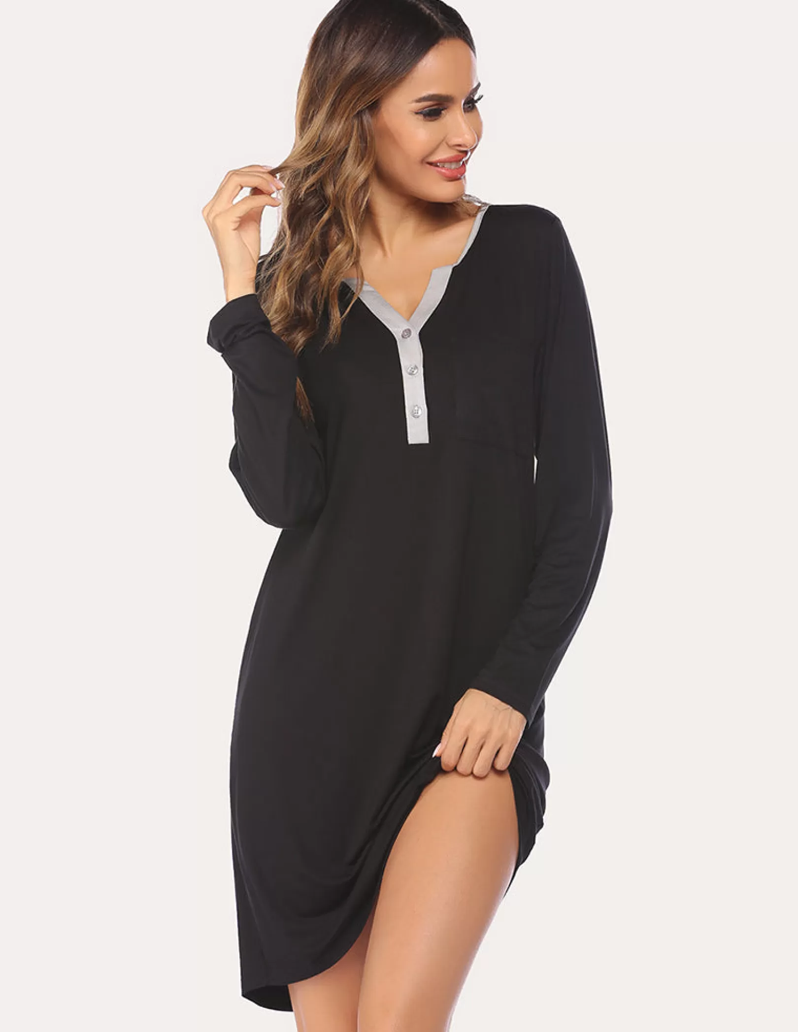 WOMEN Ekouaer Striped Nightdress