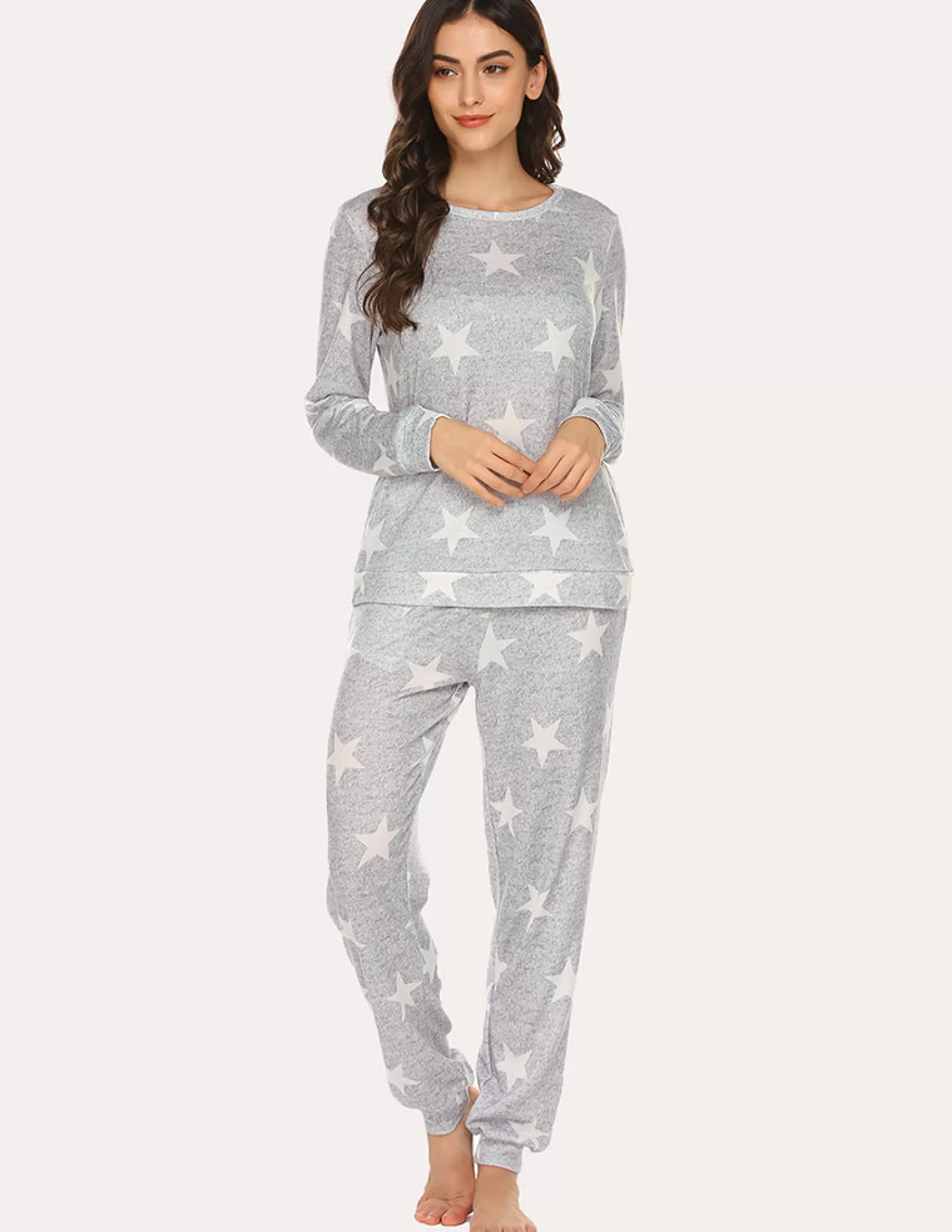 WOMEN Ekouaer Super-Soft Print Pajama Set