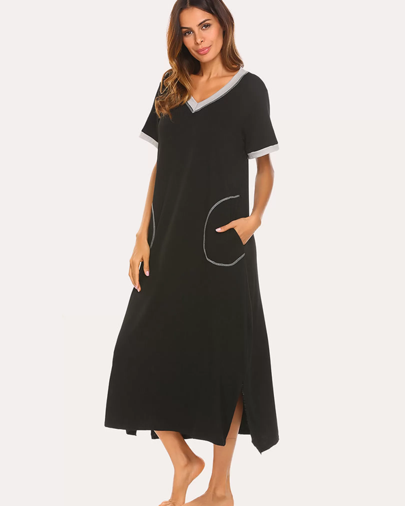 WOMEN Ekouaer Ultra-Soft Long Nightgown With Pocket