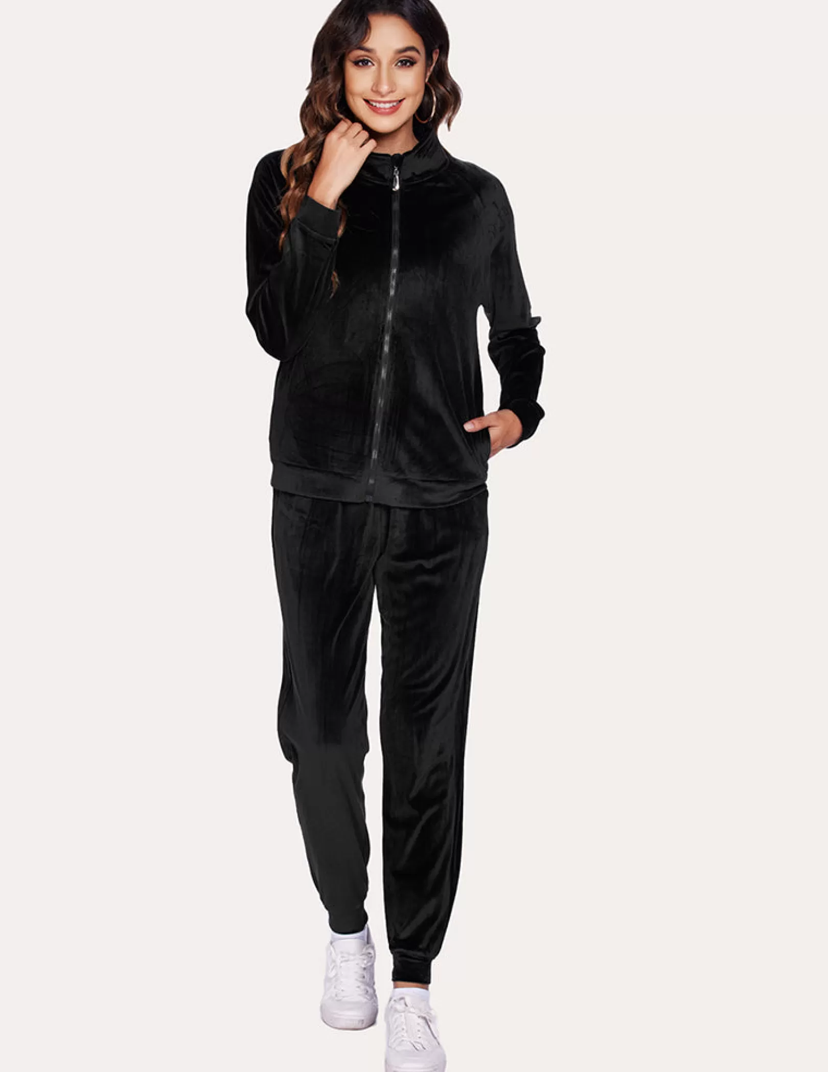 WOMEN Ekouaer Velour Tracksuit Set