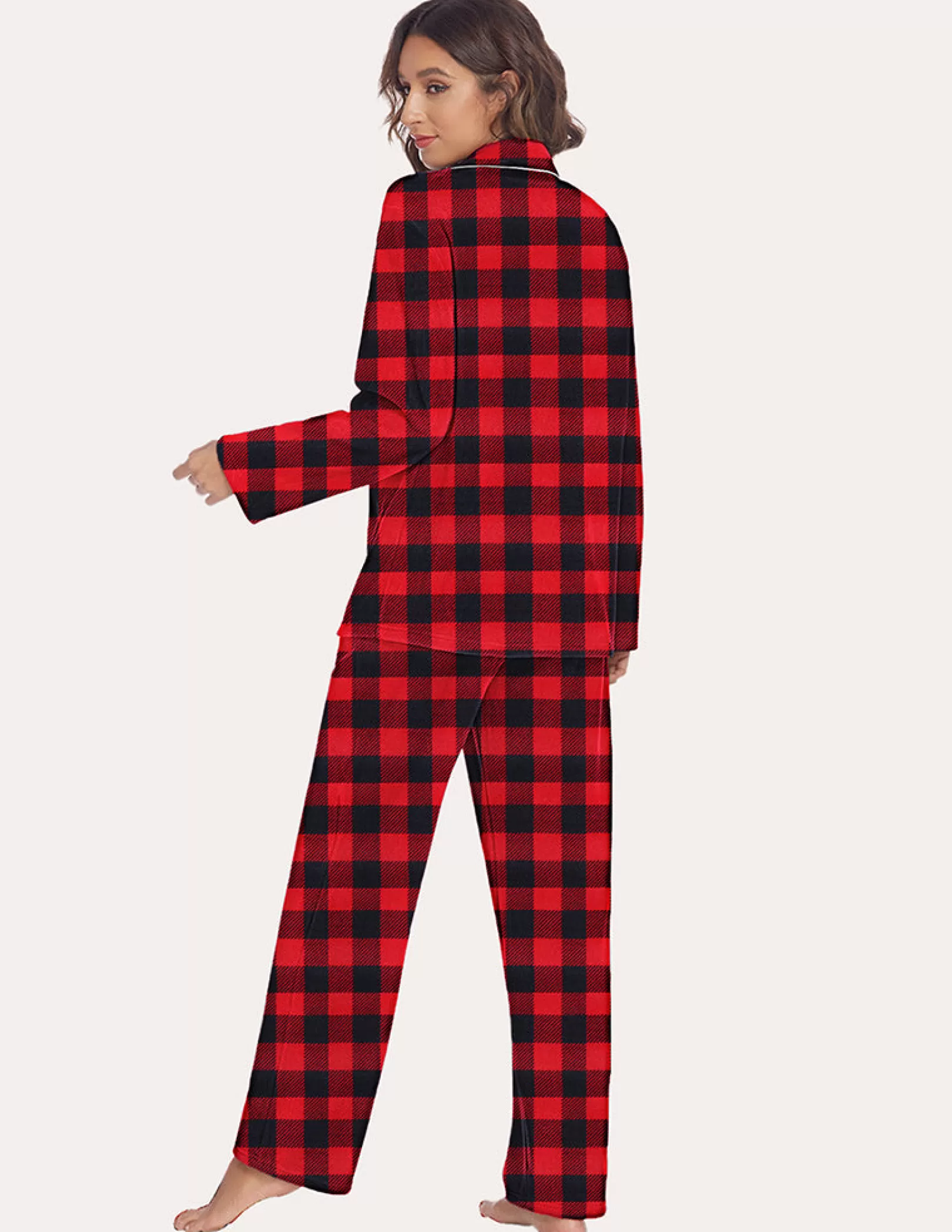 WOMEN Ekouaer Warm Fleece Pajama Set